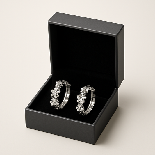 Flores en Plata: Pendientes Florales en Plata
