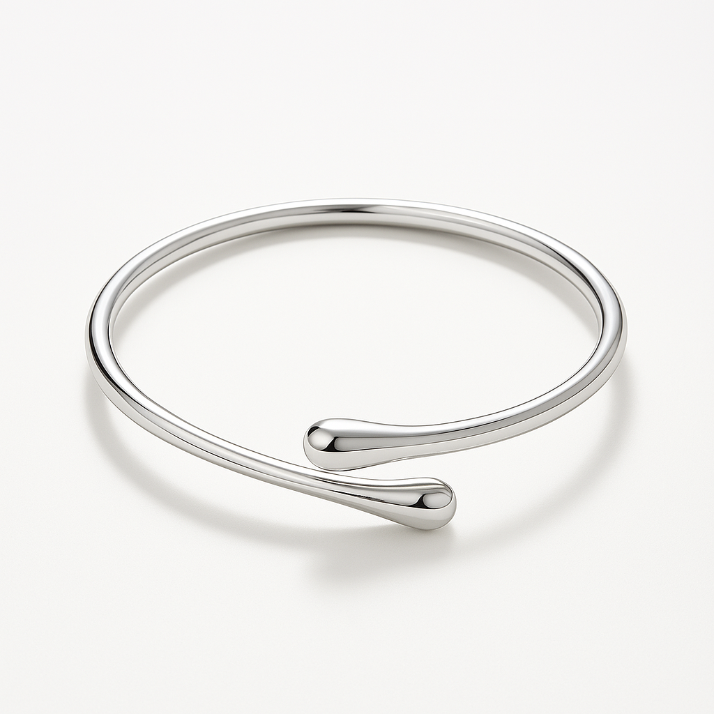 Pulsera Gota de Plata — Elegancia Pura, Inspiración Orgánica