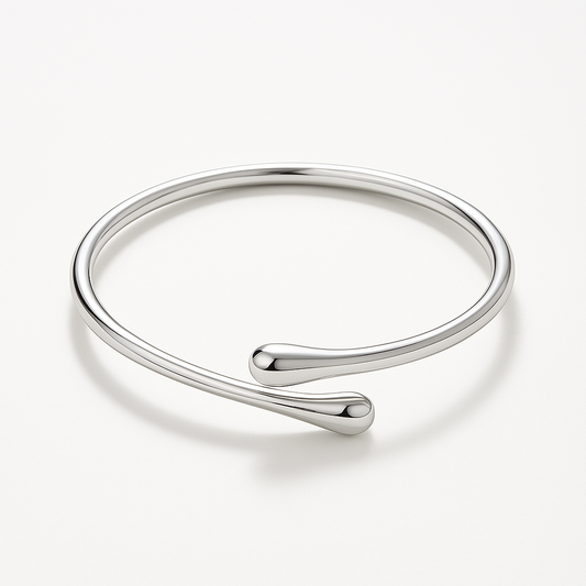 Pulsera Gota de Plata — Elegancia Pura, Inspiración Orgánica